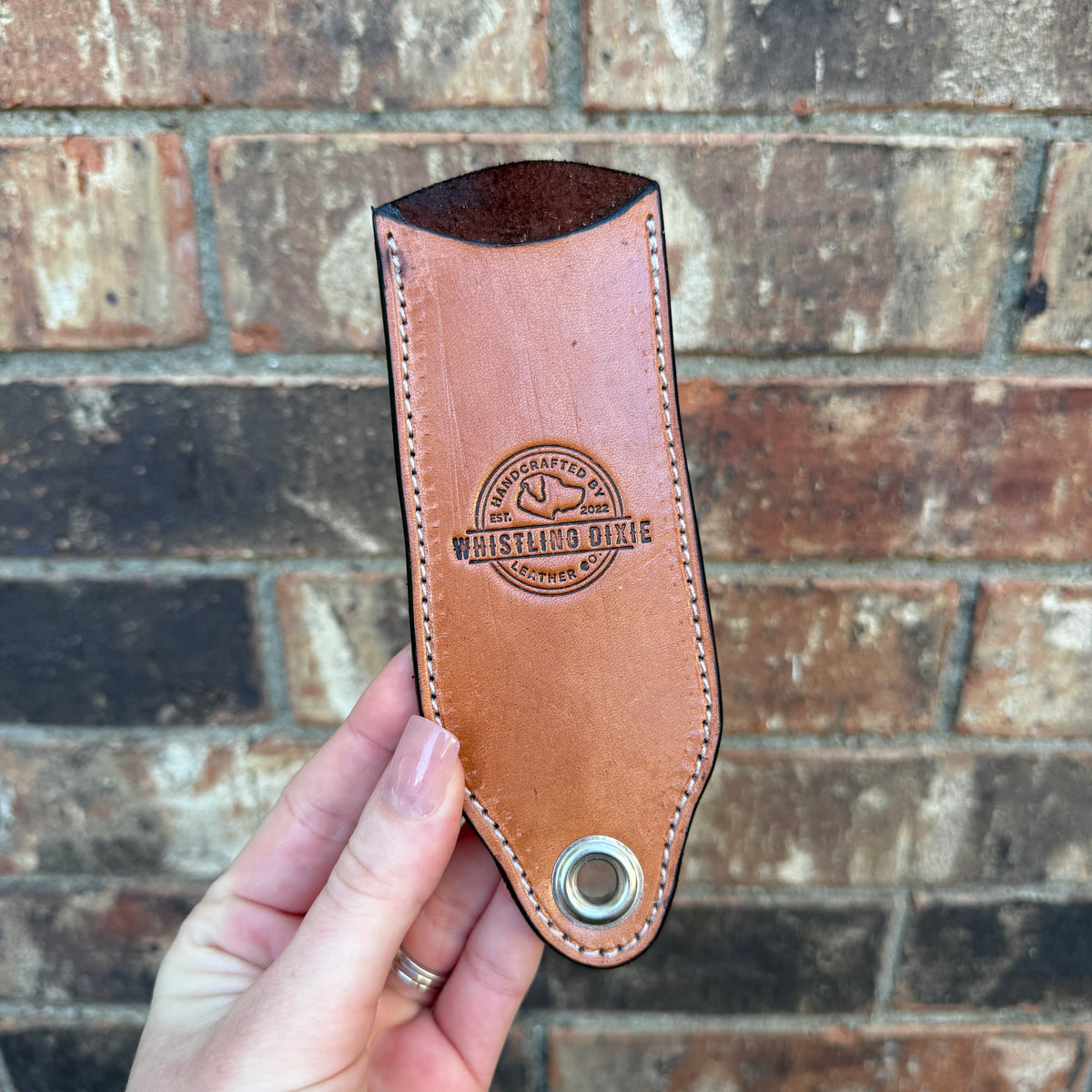 Whistling Dixie Stamped Cast Iron Skillet Handle - Natural