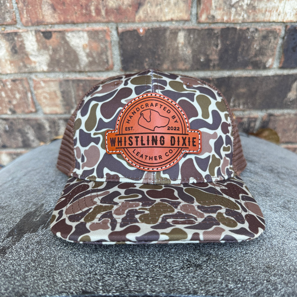 Whistling Dixie Logo Hats - Brown Camo