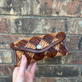 Two-Tone Basket Carve Sunglass Case