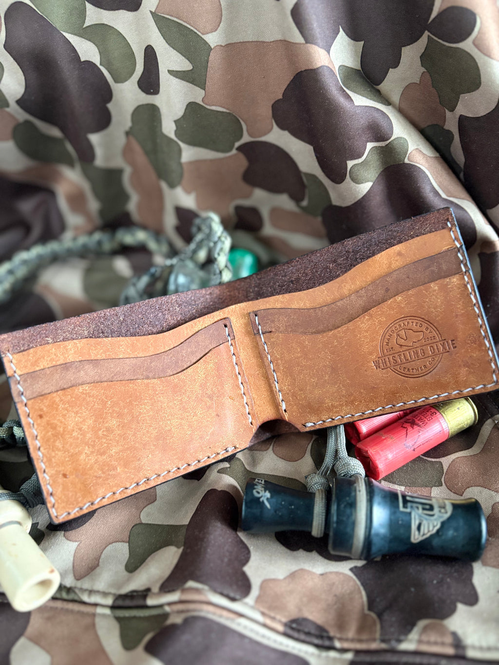 Duck Dog Carved Bifold Wallet