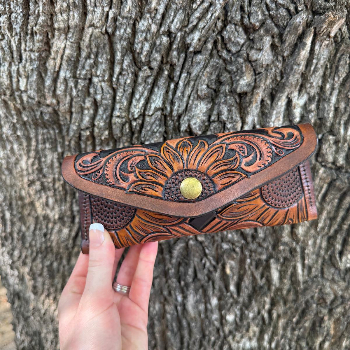 Sunflower Leopard Sunglass Case
