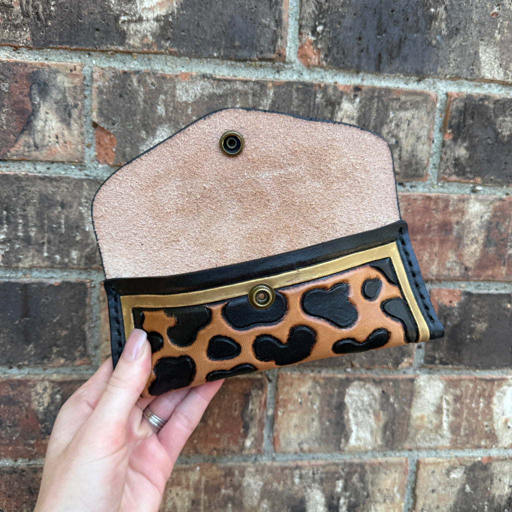 Gold Outline Leopard Sunglass Case