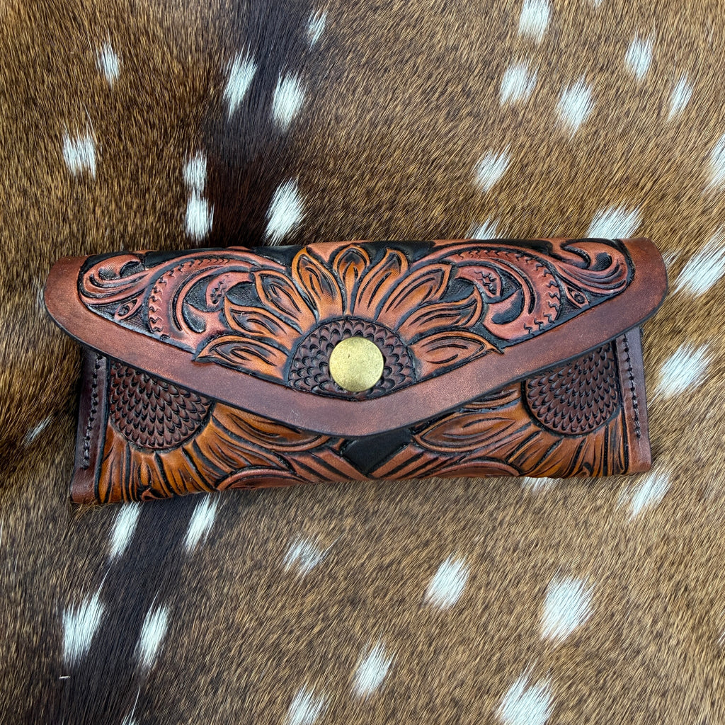 Sunflower Leopard Sunglass Case