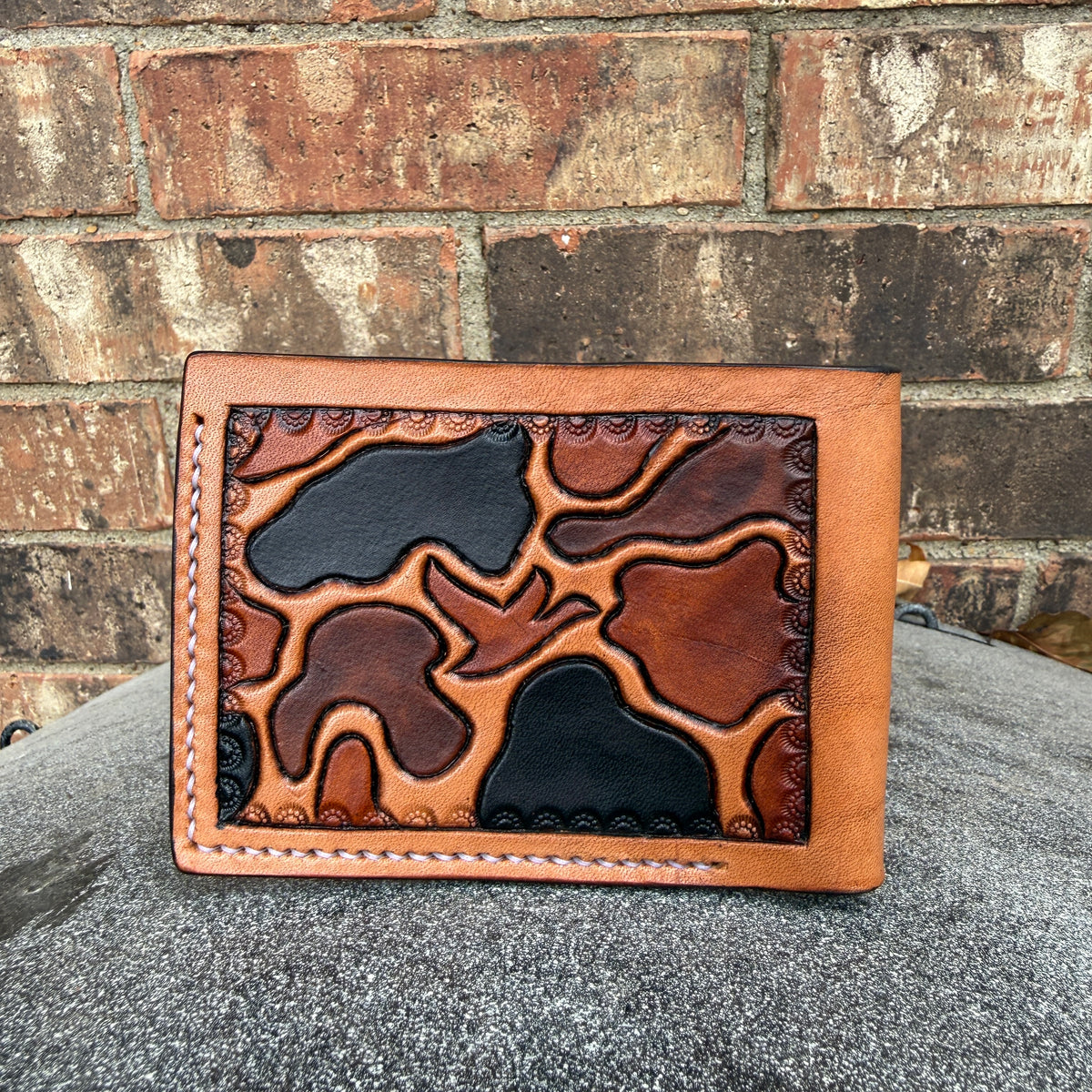 Duck Camo Carved Bifold Wallet