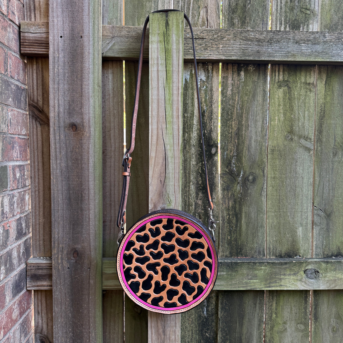 Hot Pink Floral and Leopard Purse