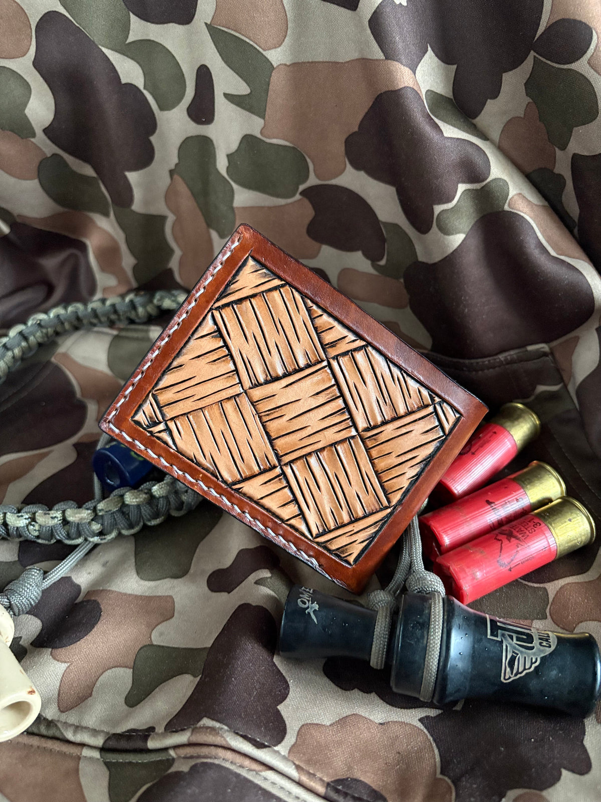 Duck Dog Carved Bifold Wallet