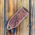 Floral Carved Cast Iron Skillet Handle - Natural