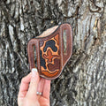 Camo Duck Carved Pancake Knife Sheath - Brown