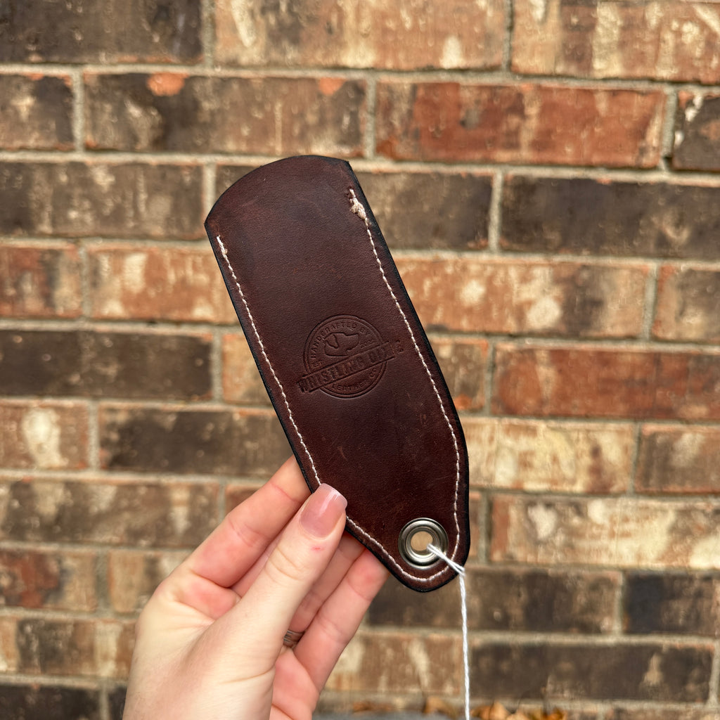 Basket Carved Cast Iron Skillet Handle - Saddle Tan