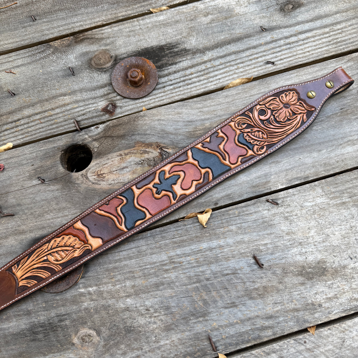 Feathered Duck Camo Gunsling - Brown