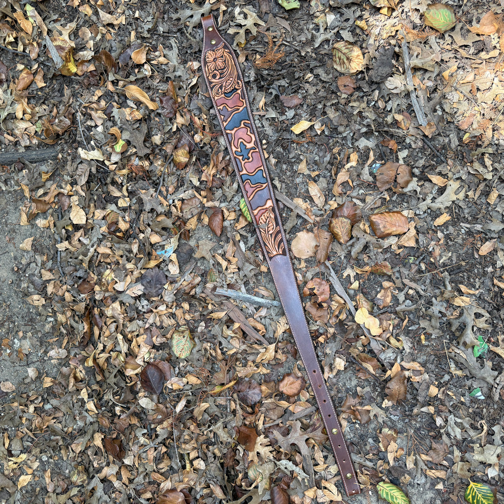 Feathered Duck Camo Gunsling - Brown