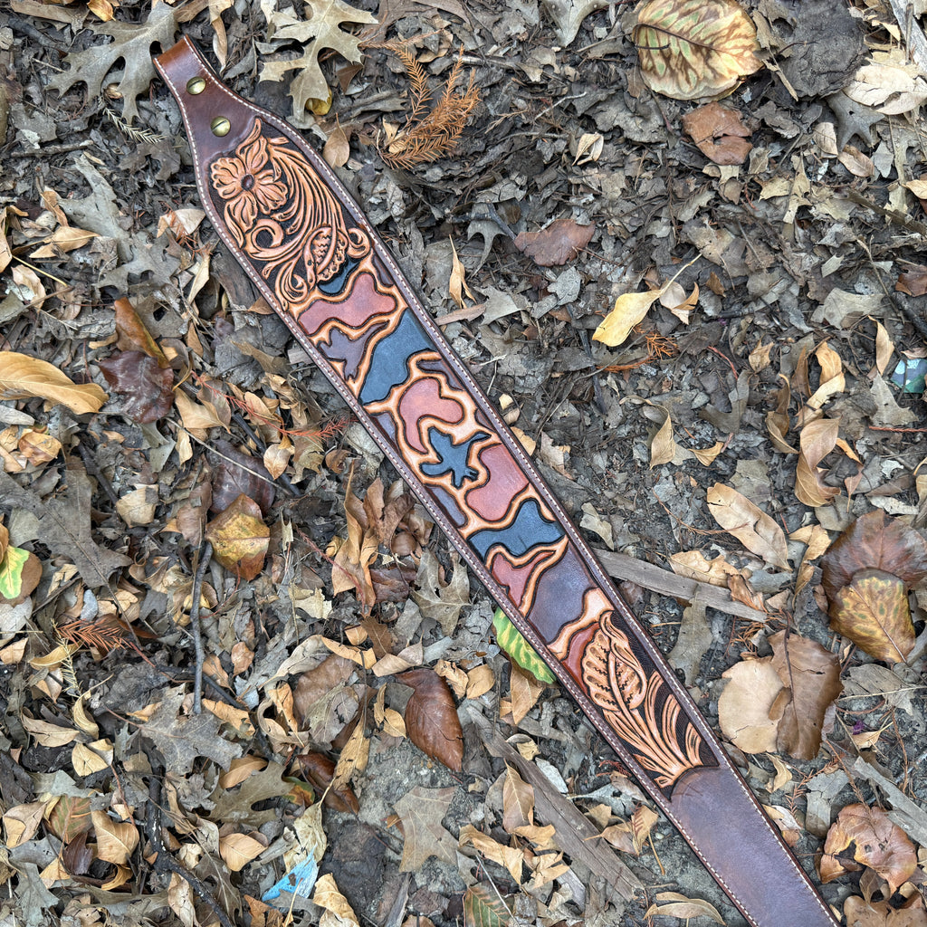 Feathered Duck Camo Gunsling - Brown