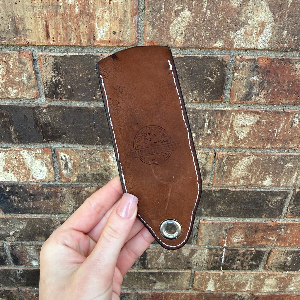 Texas Basket Stamped Cast Iron Skillet Handle - Dark Brown & Natural